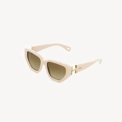 Chloé Marcie Sunglasses White Size Onesize 100% Acetate