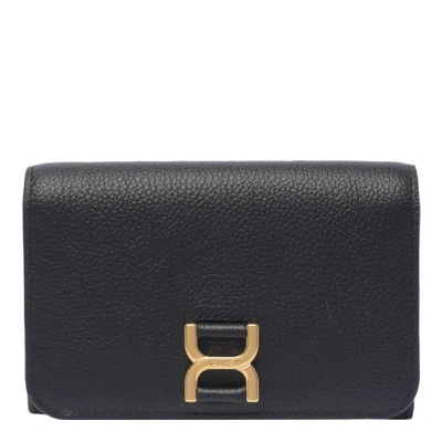 Chloé Marcie Tri-fold Wallet In Black