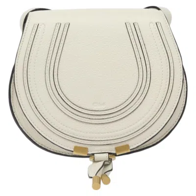 Pre-owned Chloé Marcie White Leather Shoulder Bag ()