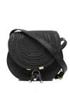 Chloé Marcie Woven-detail Flap Shoulder Bag In Black