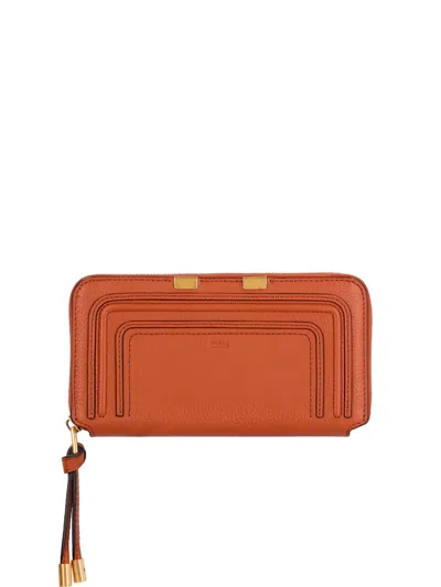 Chloé Marcie Zip Wallet In Orange