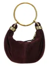 Chloé Womens Deep Violine Bracelet Hobo Mini Suede Top-handle-bag In Maroon
