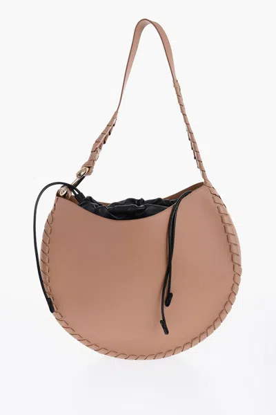 Chloé Mate Large Hobo Bag With Weaves In Brown