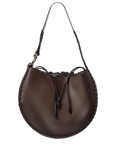 Chloé Mate Large Leather Hobo Bag In Brown