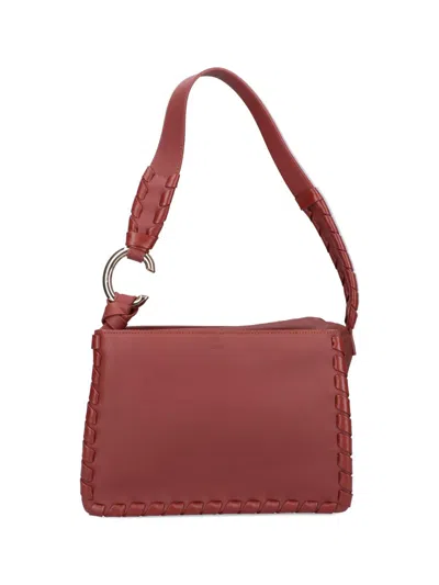Chloé Mate Multi-gusset Shoulder Bag In Leather Brown