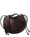 Chloé Structured Leather Shoulder Bag With Braided Detailing In Brown
