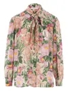 Chloé Maxi Gathered Lavallière Blouse