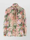 Chloé Turtleneck Jersey Wool Sweater With Floral Print Women