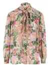 Chloé Turtleneck Jersey Wool Sweater With Floral Print Women