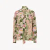 Chloé Chloe Printed Crepe Shirt In Pink