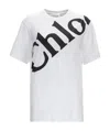 Chloé Maxi Logo-print Short-sleeve T-shirt In White