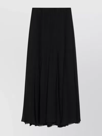 CHLOÉ MAXI SKIRT WITH SHEER OVERLAY AND FLOWY DESIGN