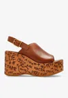 Chloé Womens Chloe Maxime Platform-sole Leather Wedges