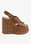 Chloé Maxime High Sandals Shoes In Brown