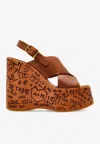 Chloé Maxime High Sandals Shoes In Brown