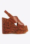 Chloé Maxime High Sandals Shoes In Brown