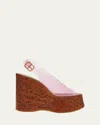 Chloé Maxime Pvc Wedges Platform Sole In Pink Fizz