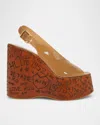Chloé Maxime Jelly Slingback Platform Sandals In Brown