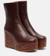 Chloé Maxime Leather Ankle Boots In Brown