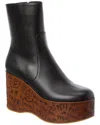 Chloé Maxime Leather Platform Boot In Black