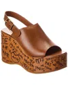 Chloé Womens Chloe Maxime Platform-sole Leather Wedges In Brown
