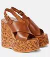 Chloé Maxime High Sandals Shoes In Brown