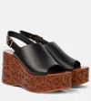 Chloé Maxime Wedge Sandals In Black
