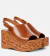 Chloé Womens Chloe Maxime Platform-sole Leather Wedges In Brown