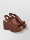 Chloé Womens Chloe Maxime Platform-sole Leather Wedges