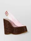 Chloé Maxime Pvc Wedges Platform Sole In Pink