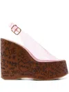 Chloé Maxime Pvc Wedges Platform Sole In Pink