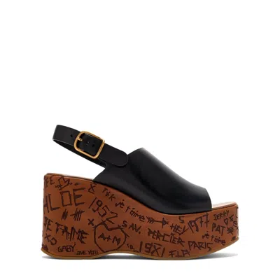 Chloé Maxime Sandals With Artistic Graffiti Detailing