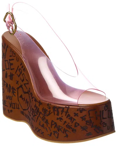 Chloé Chloe Women Pink Pvc Maxime Wedges