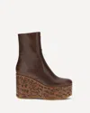 Chloé Maxime Leather Ankle Boots In Brown