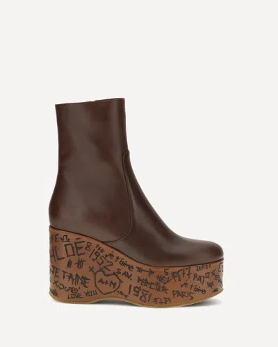 CHLOÉ MAXIME WEDGE ANKLE BOOTS