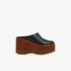 Chloé Mules Compensées Maxime In Black