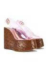 Chloé Maxime Pvc Wedges Platform Sole In Pink Fizz