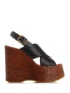Chloé Maxime Wedge Sandal In Black