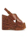 Chloé Maxime High Sandals Shoes In Brown