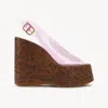 Chloé Maxime Pvc Wedges Platform Sole In Pink