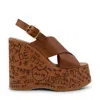 Chloé Maxime High Sandals Shoes In Brown