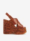 Chloé Maxime High Sandals Shoes In Brown