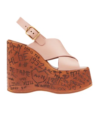 CHLOÉ CHLOÉ MAXIME WEDGE SANDALS