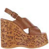 Chloé Maxime High Sandals Shoes In Brown