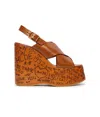 Chloé Maxime High Sandals Shoes In Brown
