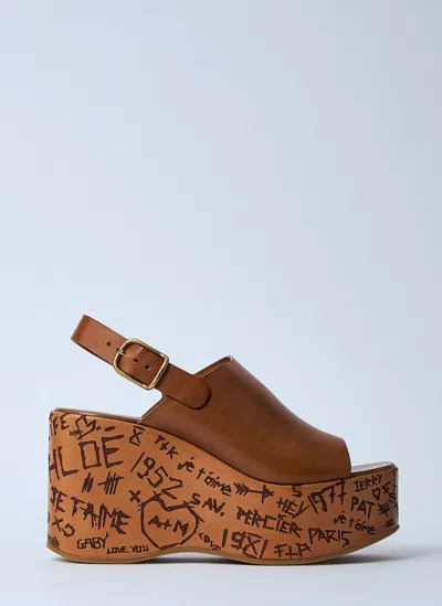 CHLOÉ MAXIME WEDGE SANDALS