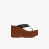 Chloé Maxime Graffiti-print Wedge Sandals In Black