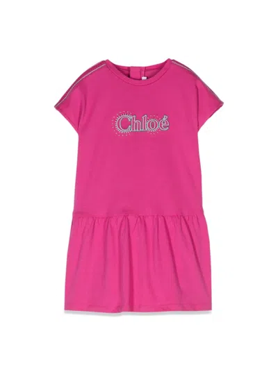 Chloé M/c Dress In Pink