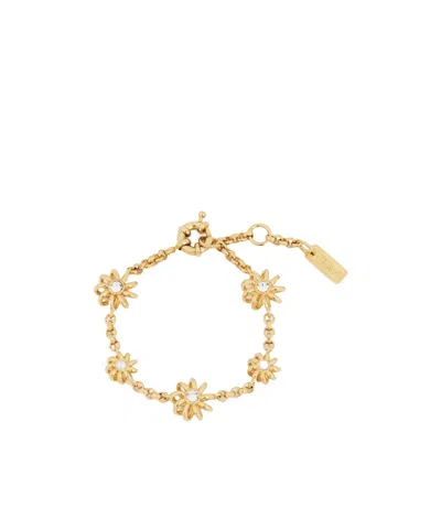 Chloé Mechanical Floral Bracelet In Yellow