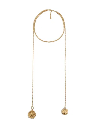 Chloé Medals-embellishment Necklaces In Gold